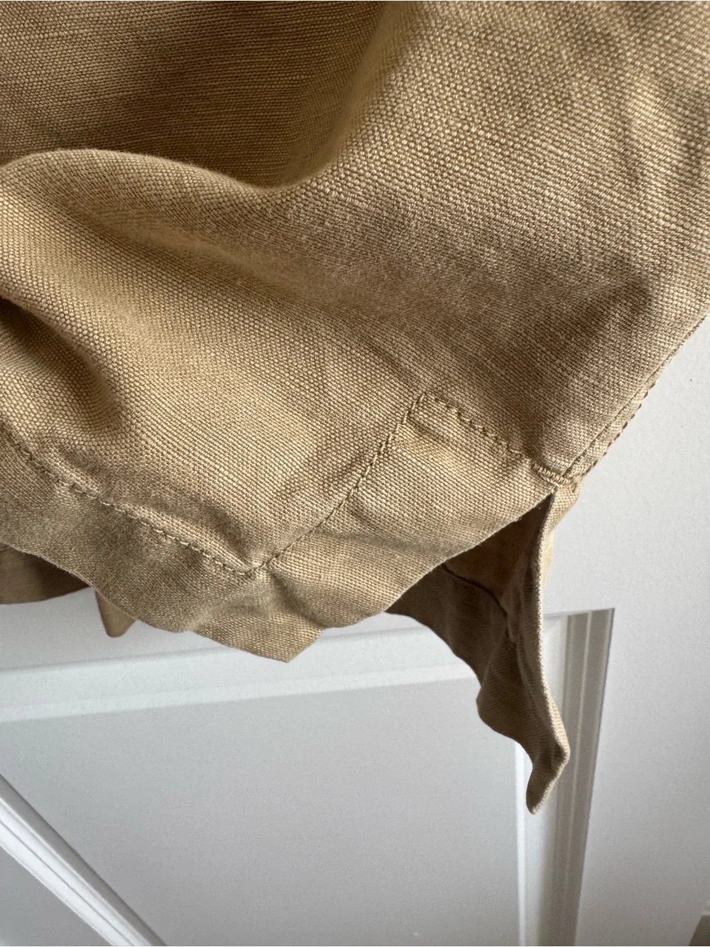 J.Crew khaki linen cotton blend lace-up cargo shift dress